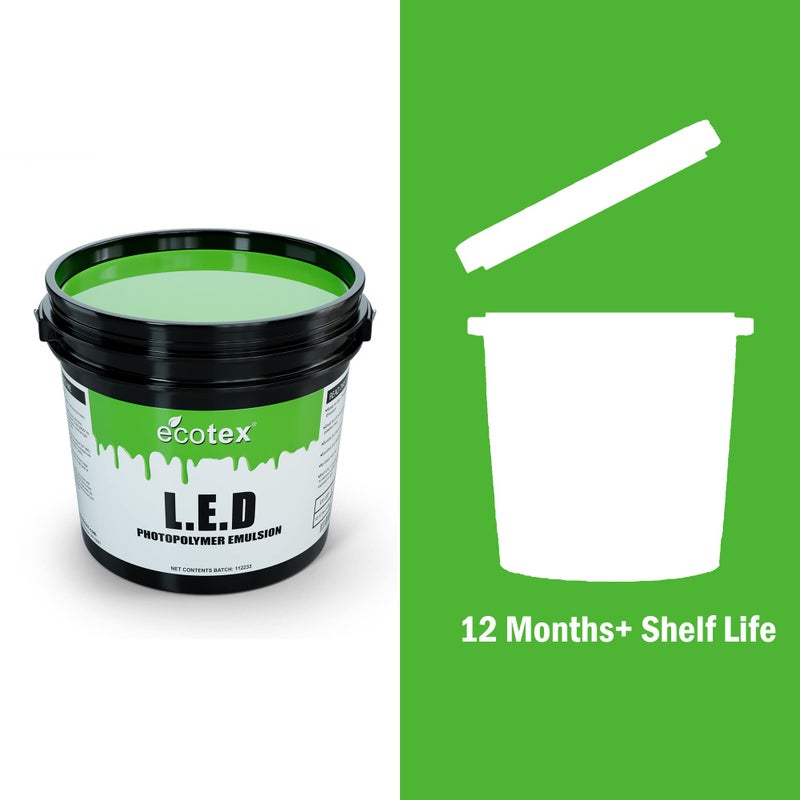 EcotexÂ® L E D Green Screen Printing Emulsion (Pint - 16oz.) Pre - Sensitized Photo Emulsion for Silk Screens, Textiles, and Fabric - for Screen Printing Plastisol Ink, Screen Printing Supplies - Image 4